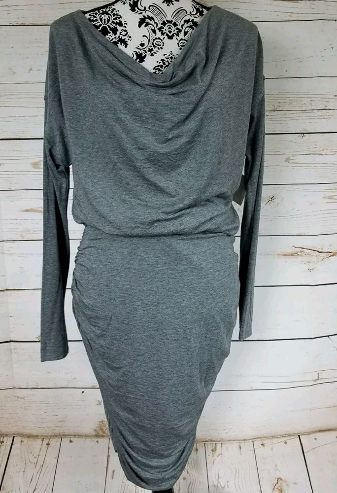 NWOT ATHLETA Solstice Cowl Grey Dress. 